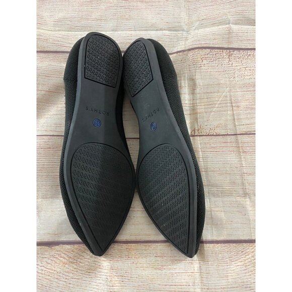 Rothy's Women's Black Pointed Toe Ballet Flats - 9 - Picture 8 of 10